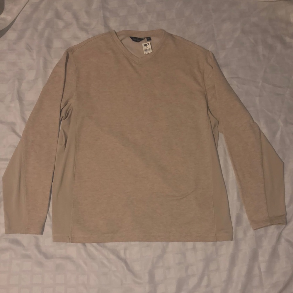 Walter Hagen Essentials sporty, multi- fabric long sleeve sweater shirt. XL